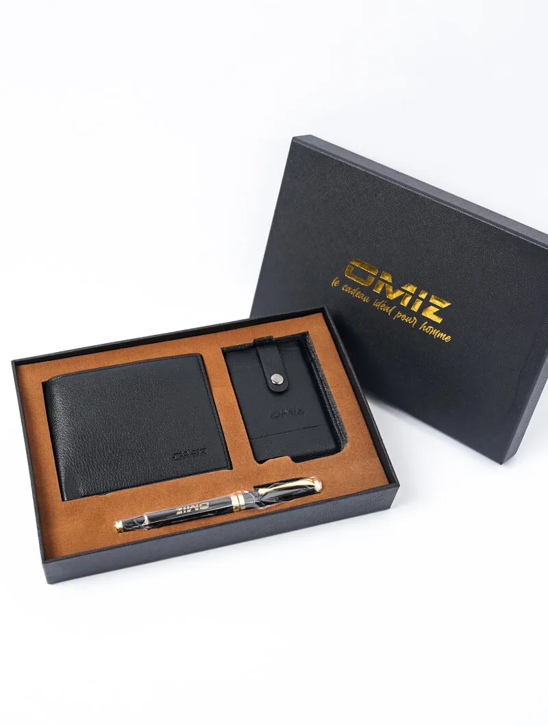 Coffret Cadeau Portefeuille et Stylo+ Portecarte